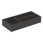 Organizador de cajones Geberit con distribución en T, para cajón superior: 32.3x5.9x15cm, Lava / Melamina estructurada